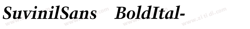 SuvinilSans BoldItal字体转换
